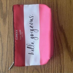 Pink and White Cosmetic Bag Clinique and Kate Spade colab